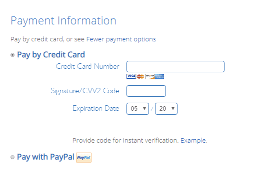 Bluehost payment